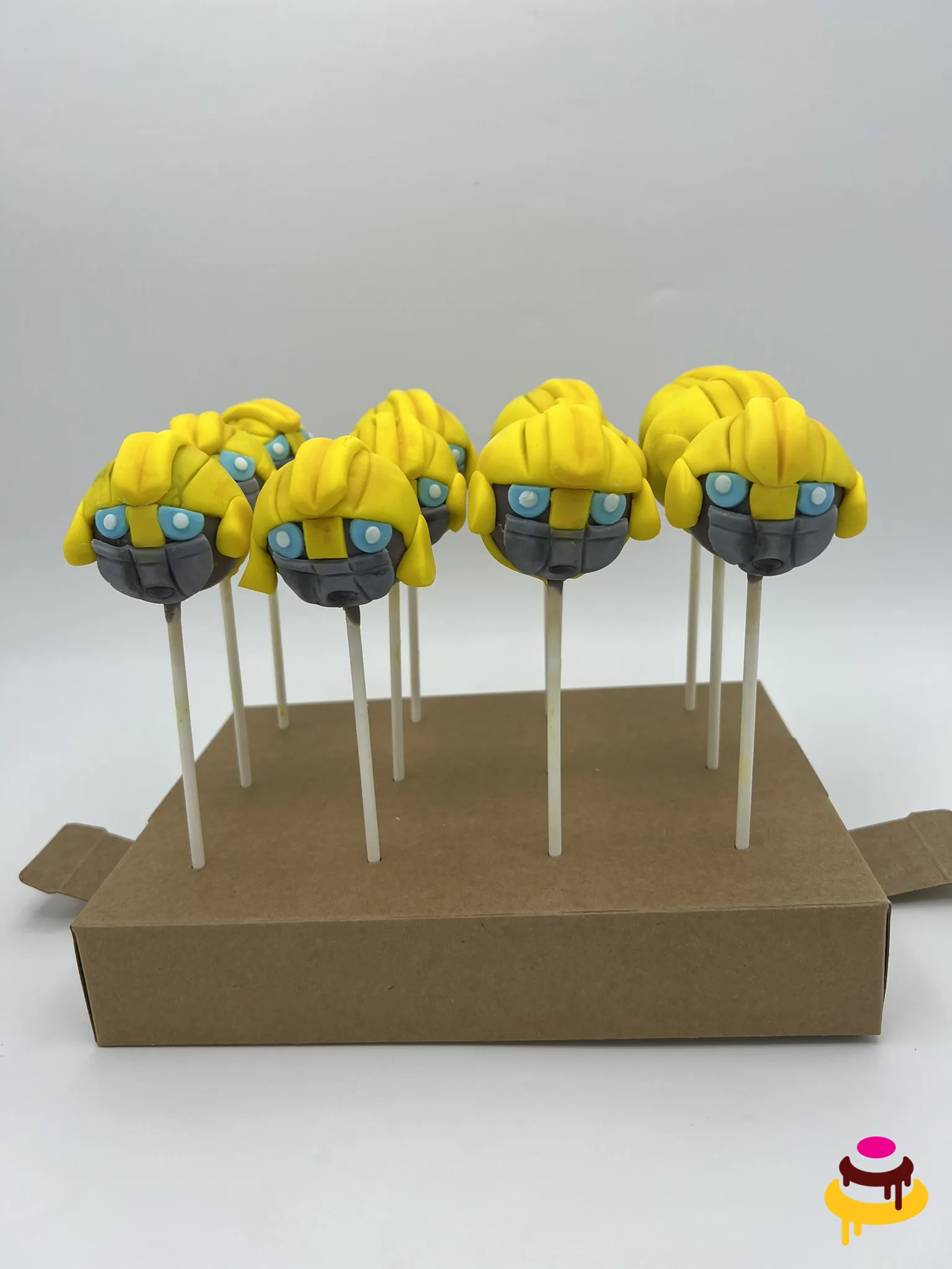 Transformers Bumblebee cake pops for a kids birthday party in the Bay Area
