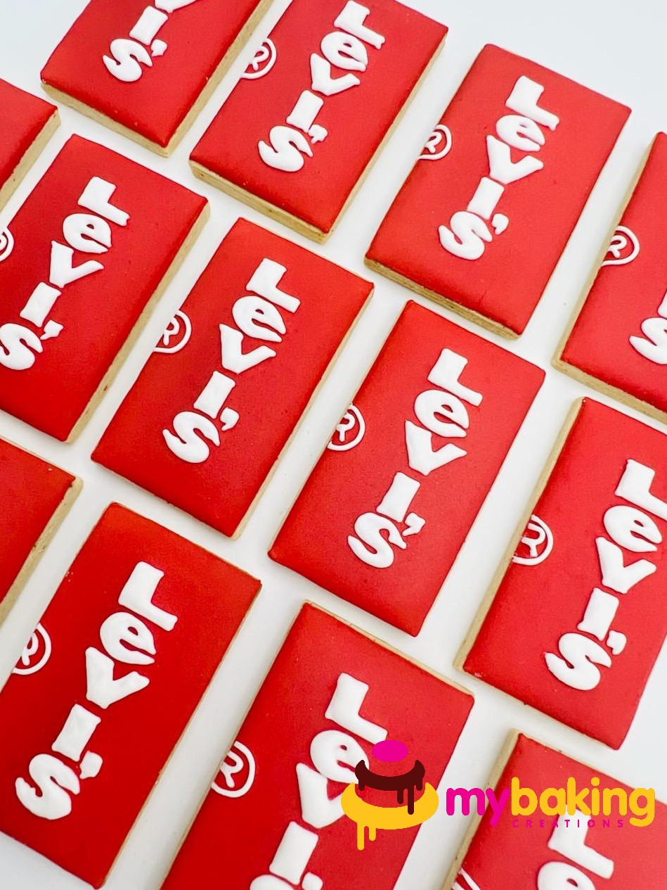 Original photograph of Levi's hand-piped cookies in their original arrangement
