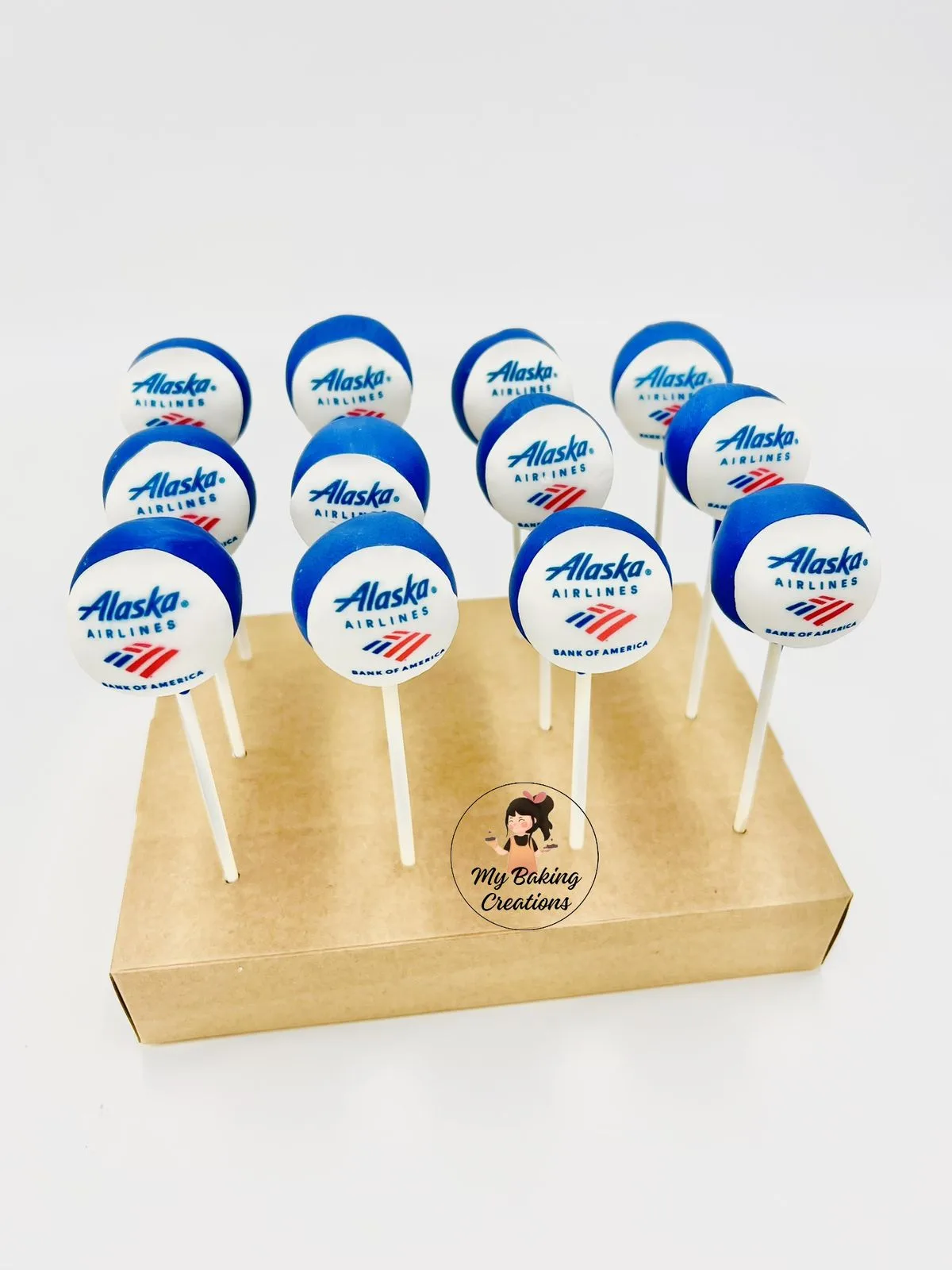 Alaska Airlines Bank of America corporate cake pops San Francisco Bay Area