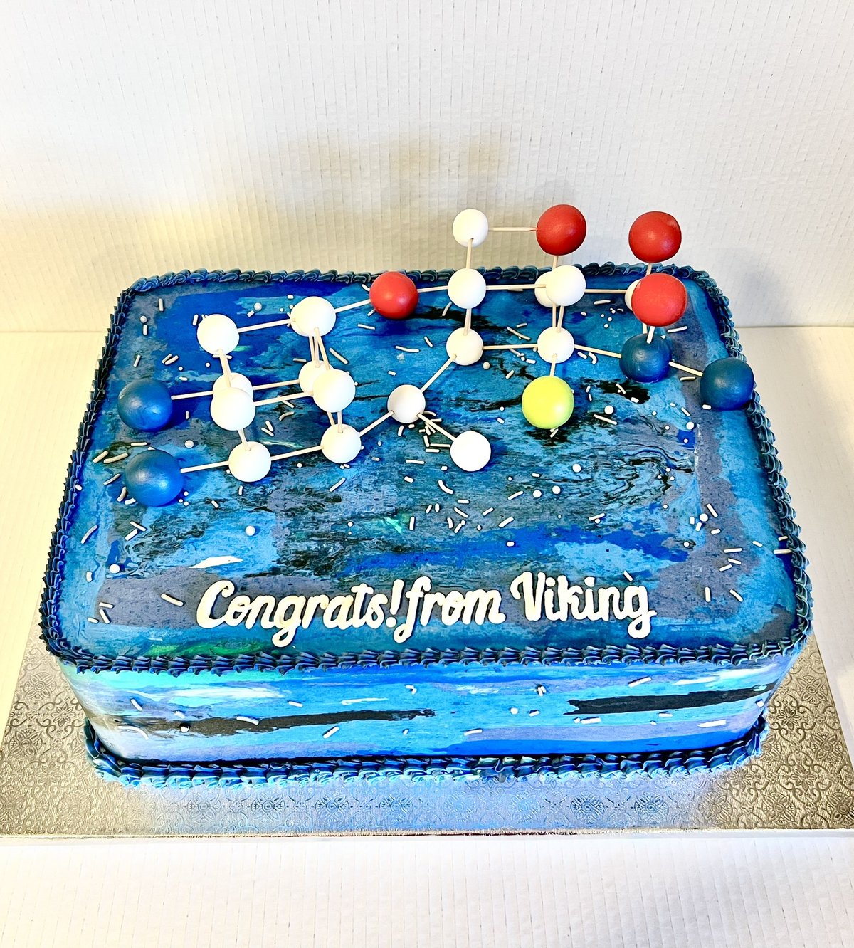 Blue themed corporate business cake Bay Area San Francisco