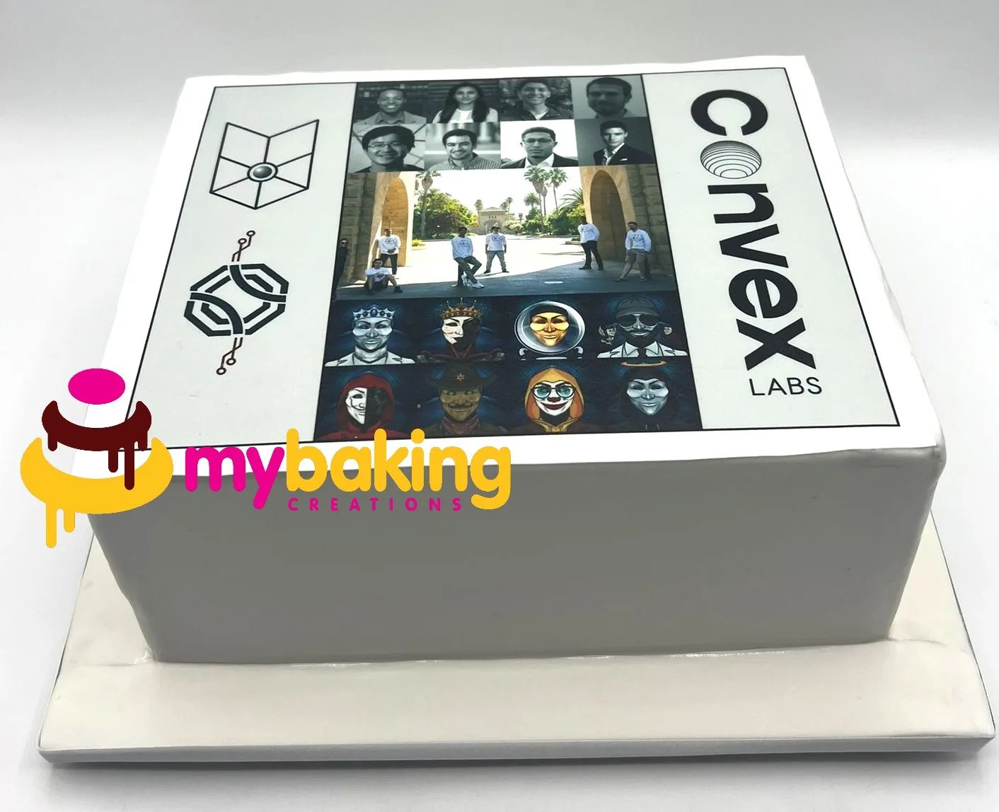 Convex Labs logo printed image corporate business cake in San Francisco
