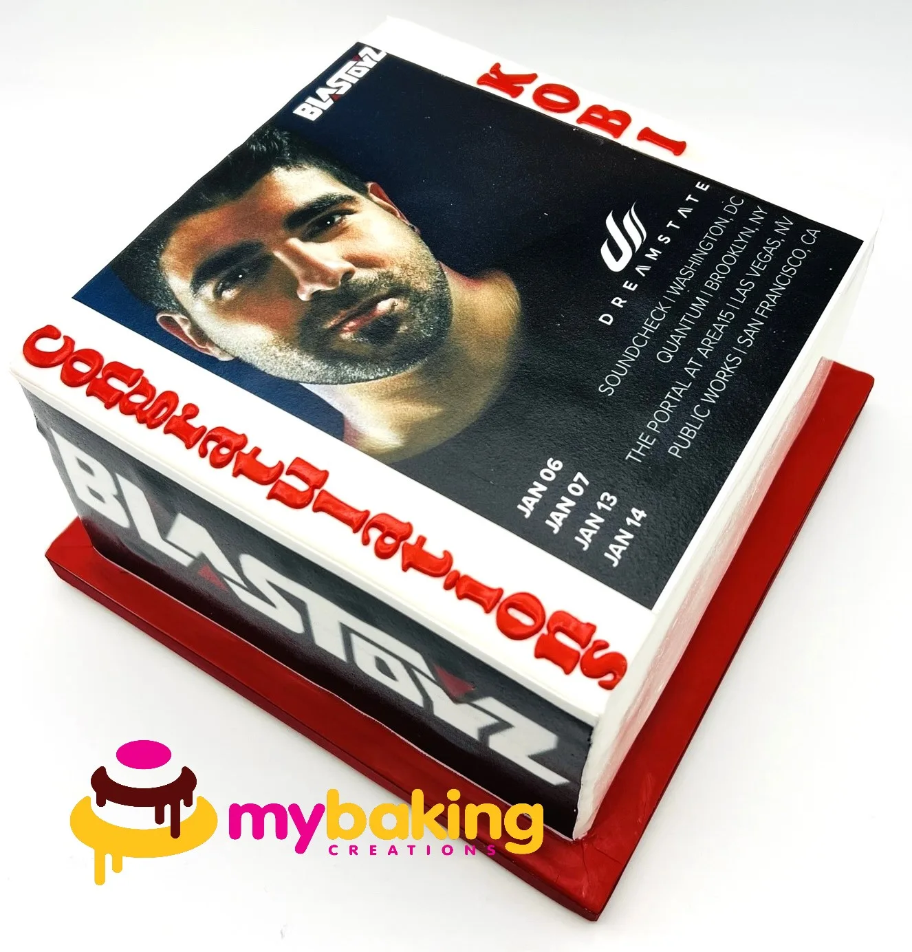 Kobi Blastoyz printed image corporate business cake in the San Francisco Bay Area