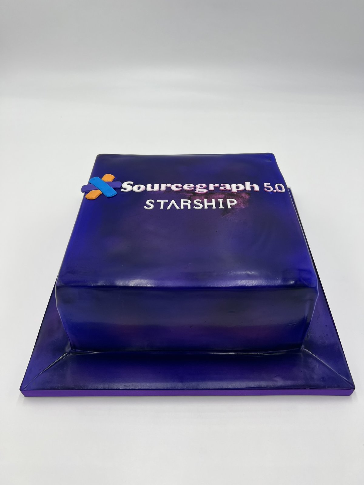 Purple themed corporate business cake Bay Area San Francisco