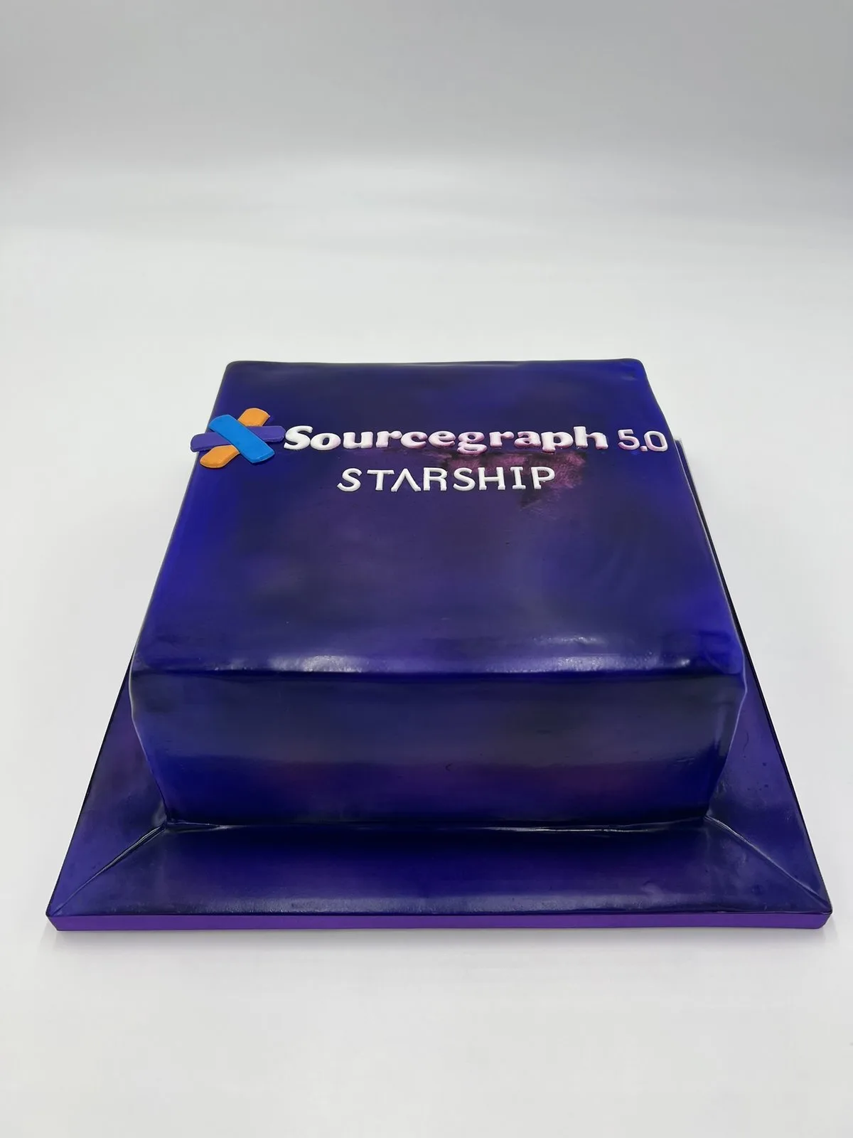 Purple themed corporate business cake Bay Area San Francisco