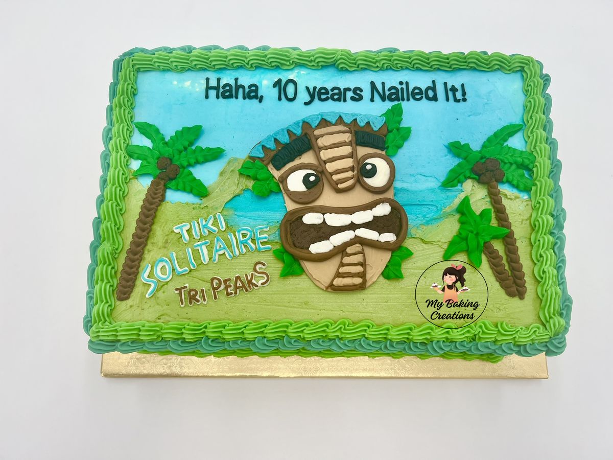 Solitaire themed corporate cake San Francisco Bay Area