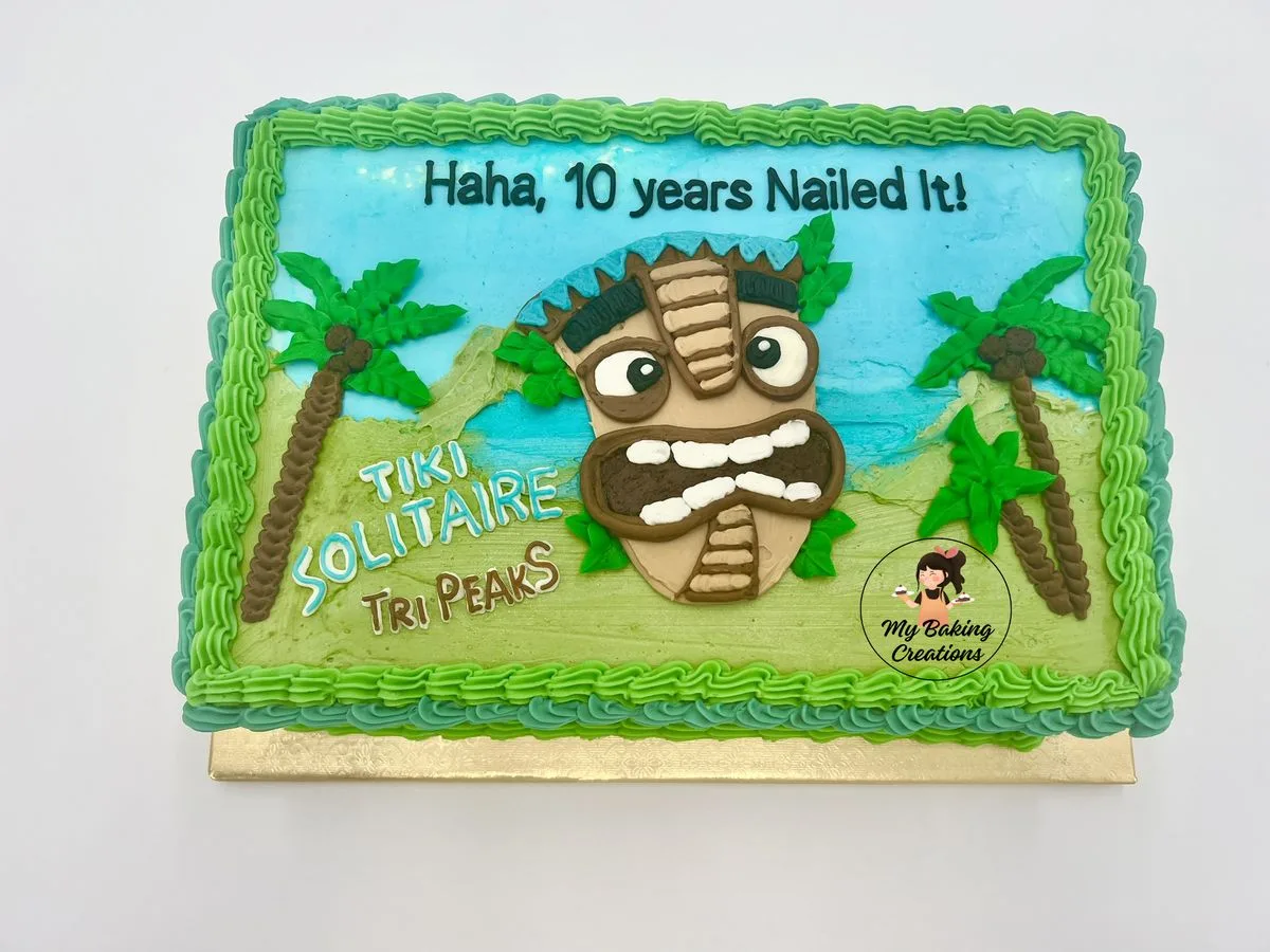 Solitaire themed corporate cake San Francisco Bay Area