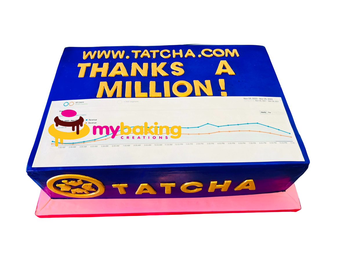 Tatcha logo corporate business cake Bay Area San Francisco