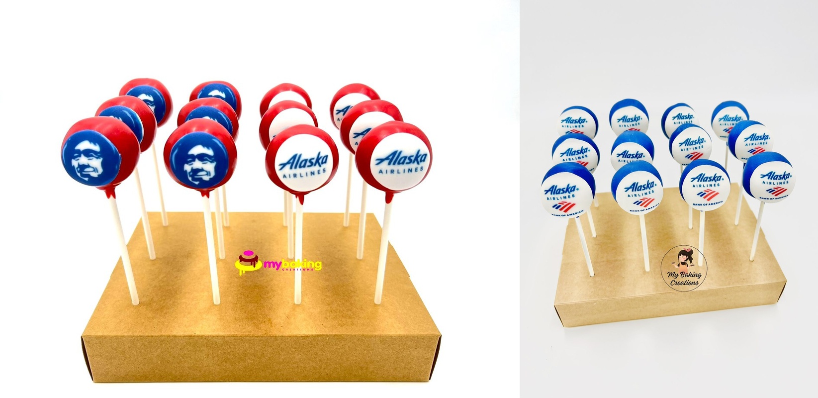 Alaska Airlines corporate cake pops