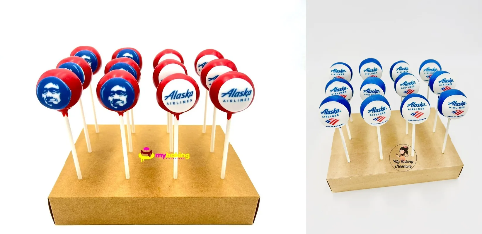 Alaska Airlines corporate cake pops