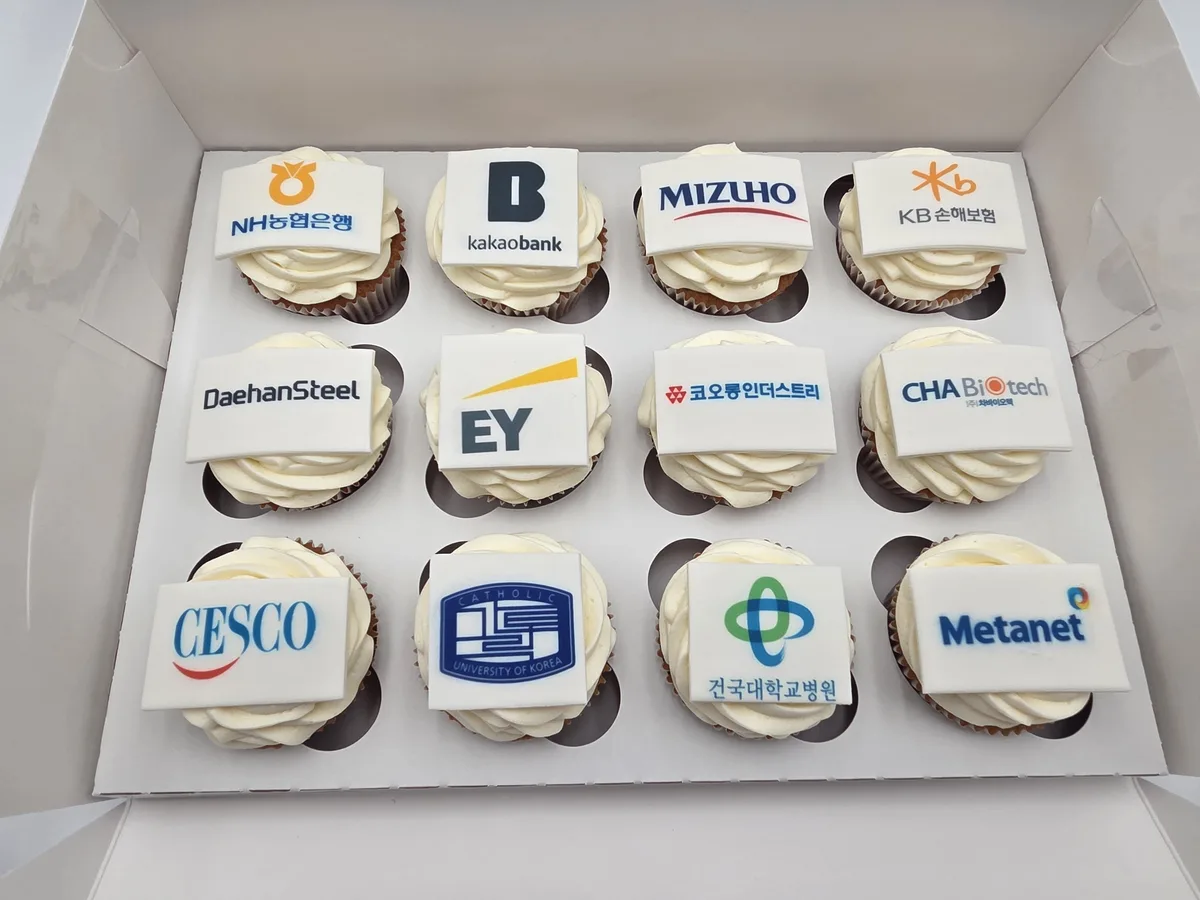 Banking conference logo corporate cupcakes Bay Area Mizuho KakaoBank