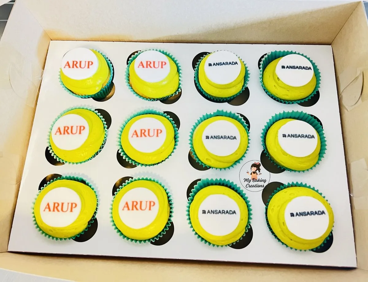 Custom logo corporate cupcakes San Francisco Bay Area