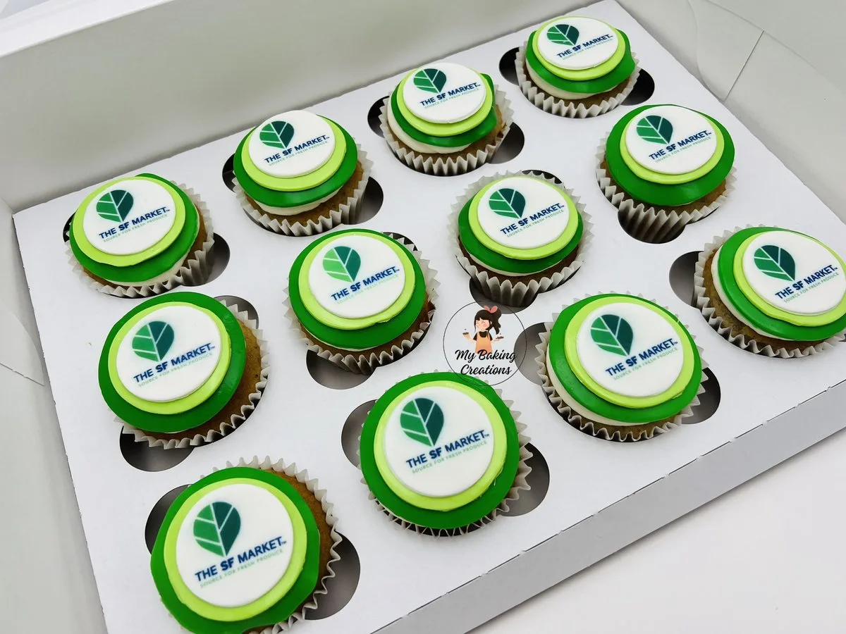 One Market themed corporate cupcakes Bay Area San Francisco