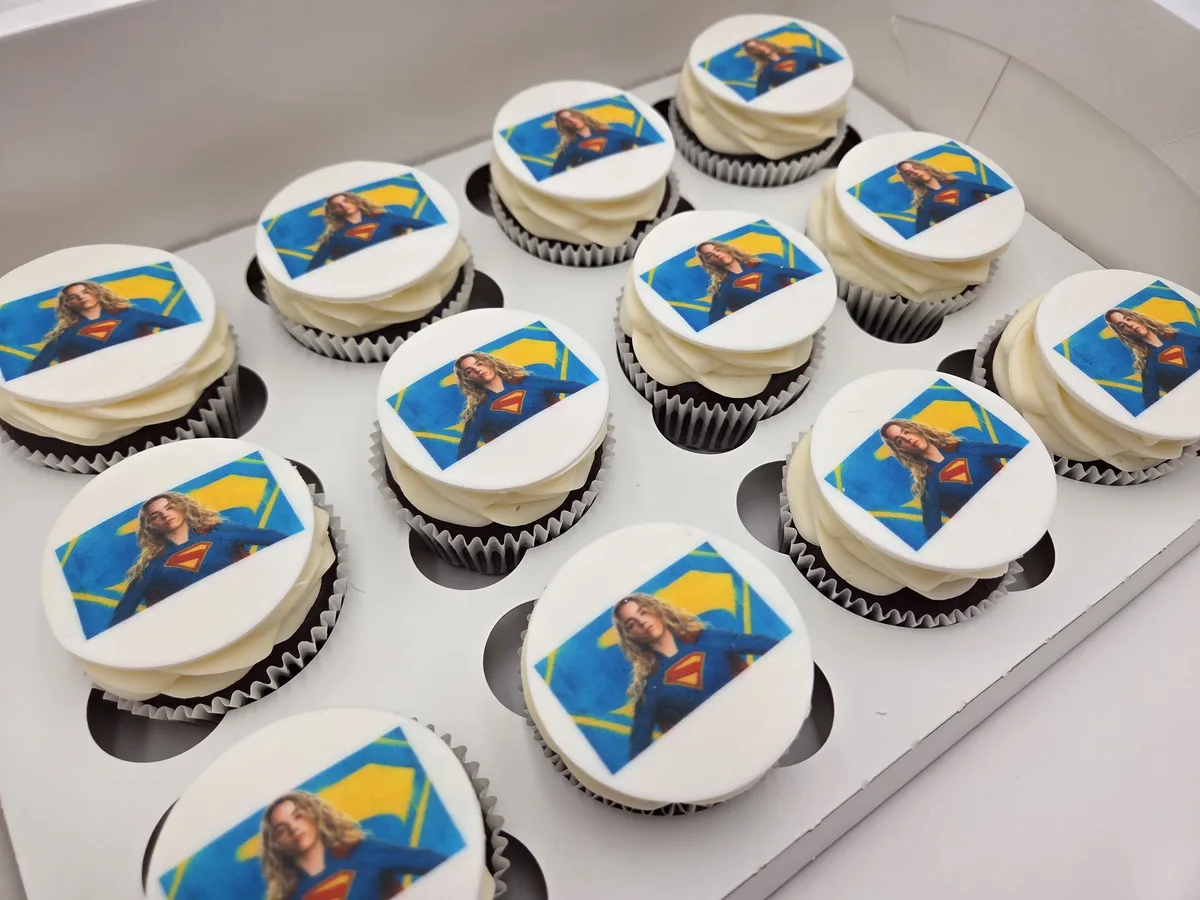 Supergirl movie premiere corporate cupcakes Bay Area studio event