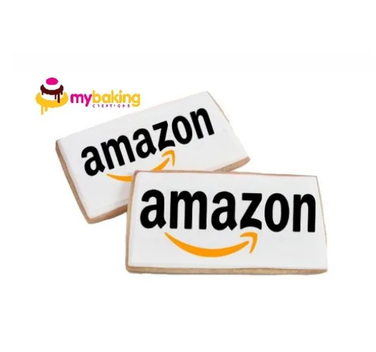 Amazon logo hand piped corporate cookies San Francisco Bay Area