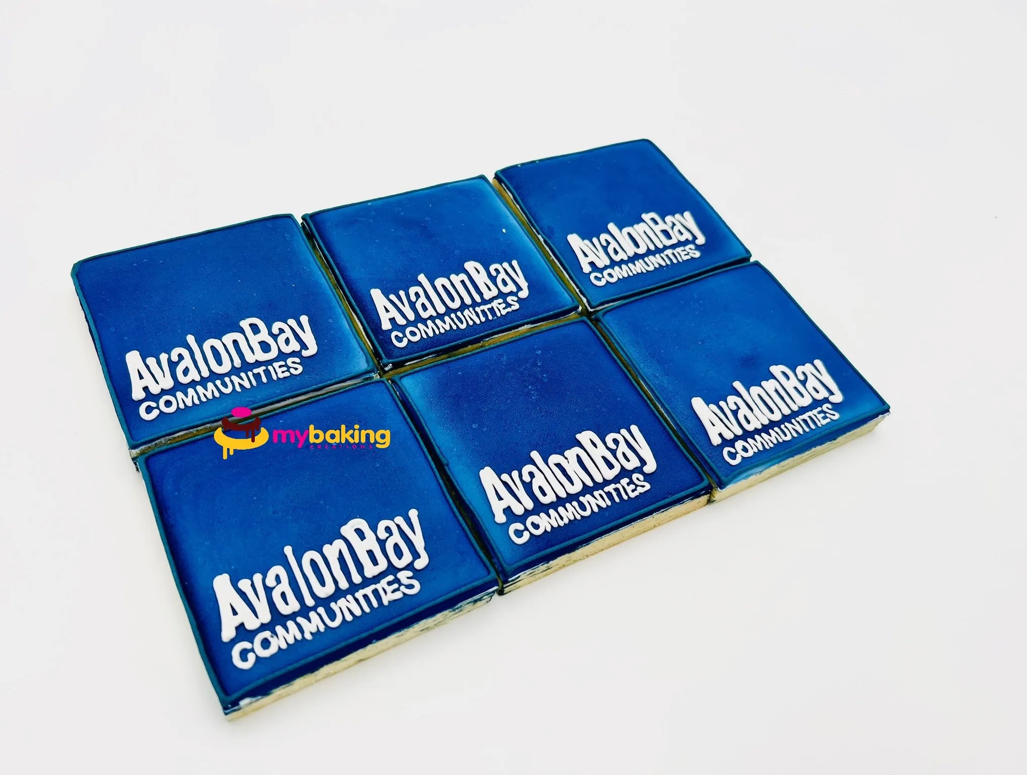 AvalonBay Communities logo hand piped corporate cookies Bay Area