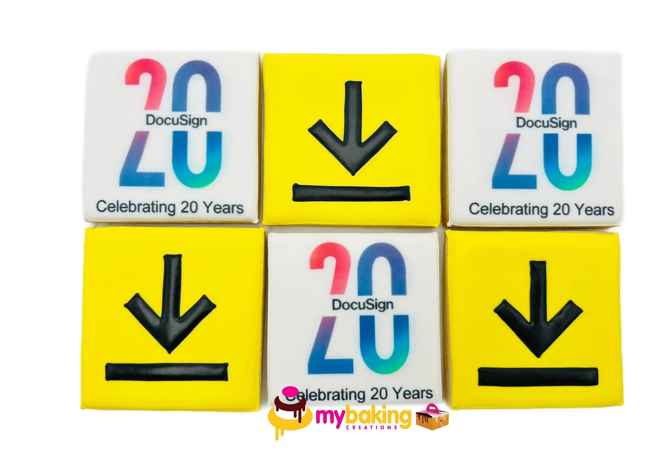 DocuSign 20 years hand piped corporate cookies San Francisco