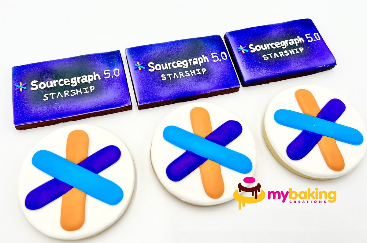 Sourcegraph Starship hand piped corporate cookies Bay Area
