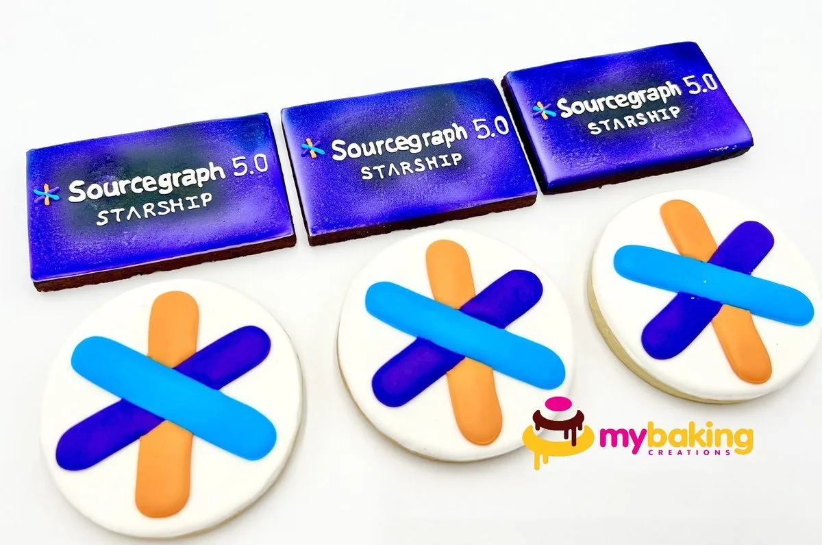 Sourcegraph Starship hand piped corporate cookies Bay Area