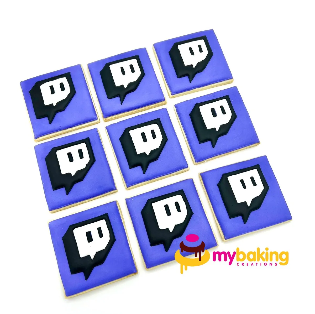Twitch hand piped corporate cookies Bay Area San Francisco