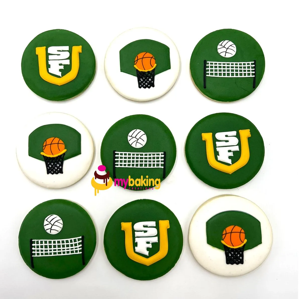 USF themed corporate cookies Bay Area San Francisco