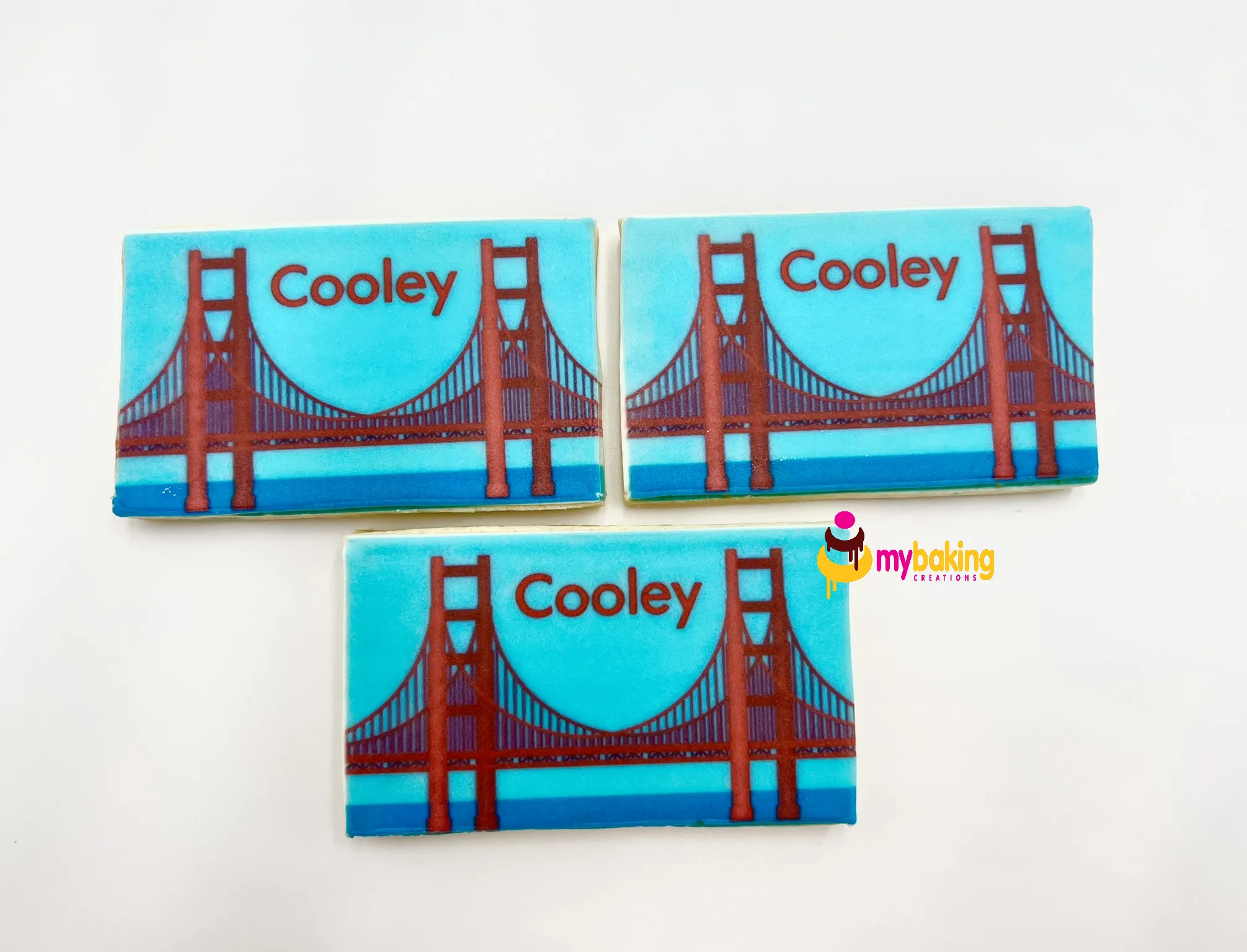 Cooley San Francisco Golden Gate printed logo corporate cookies