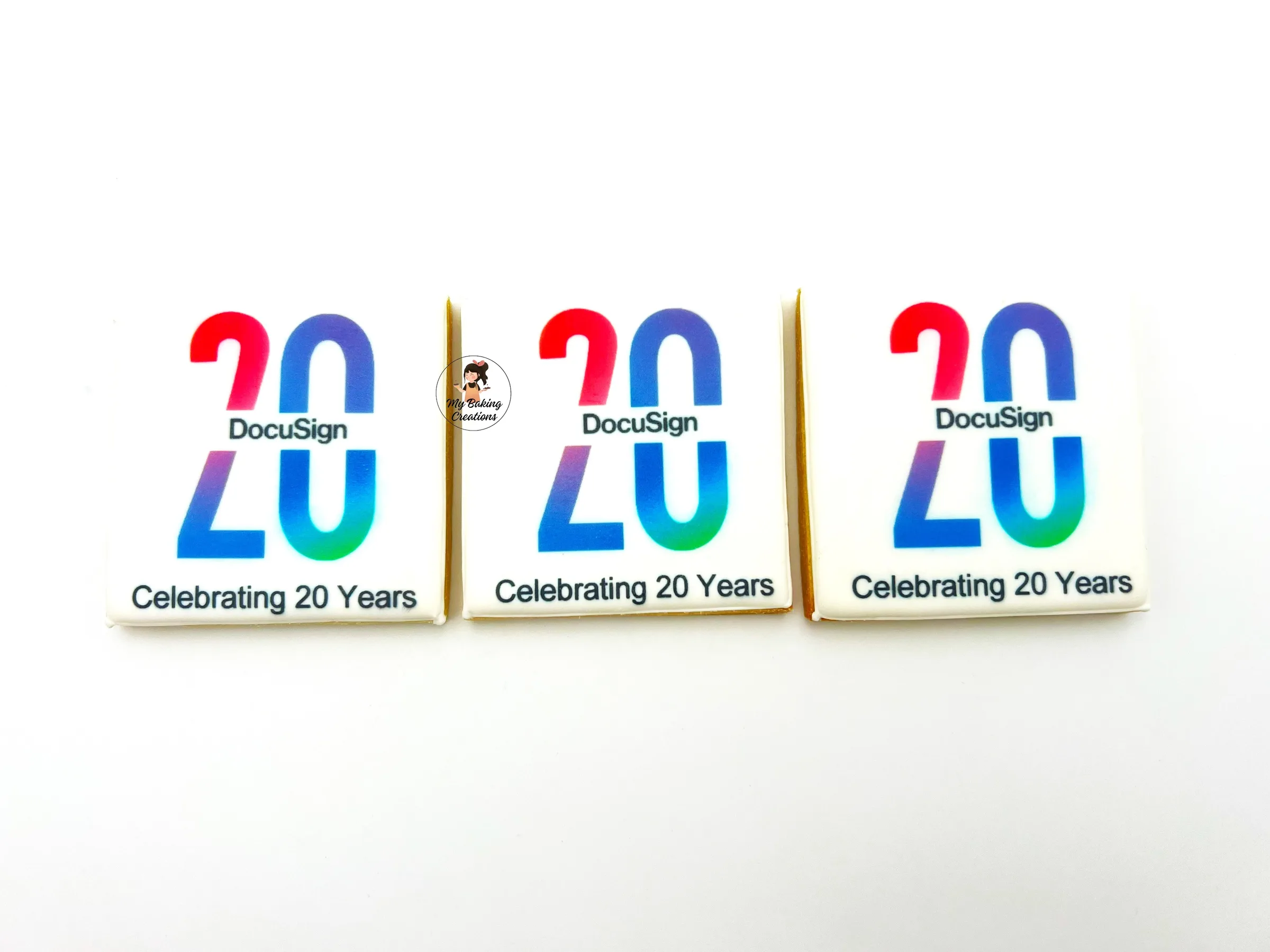 DocuSign 20th anniversary printed corporate cookies San Francisco
