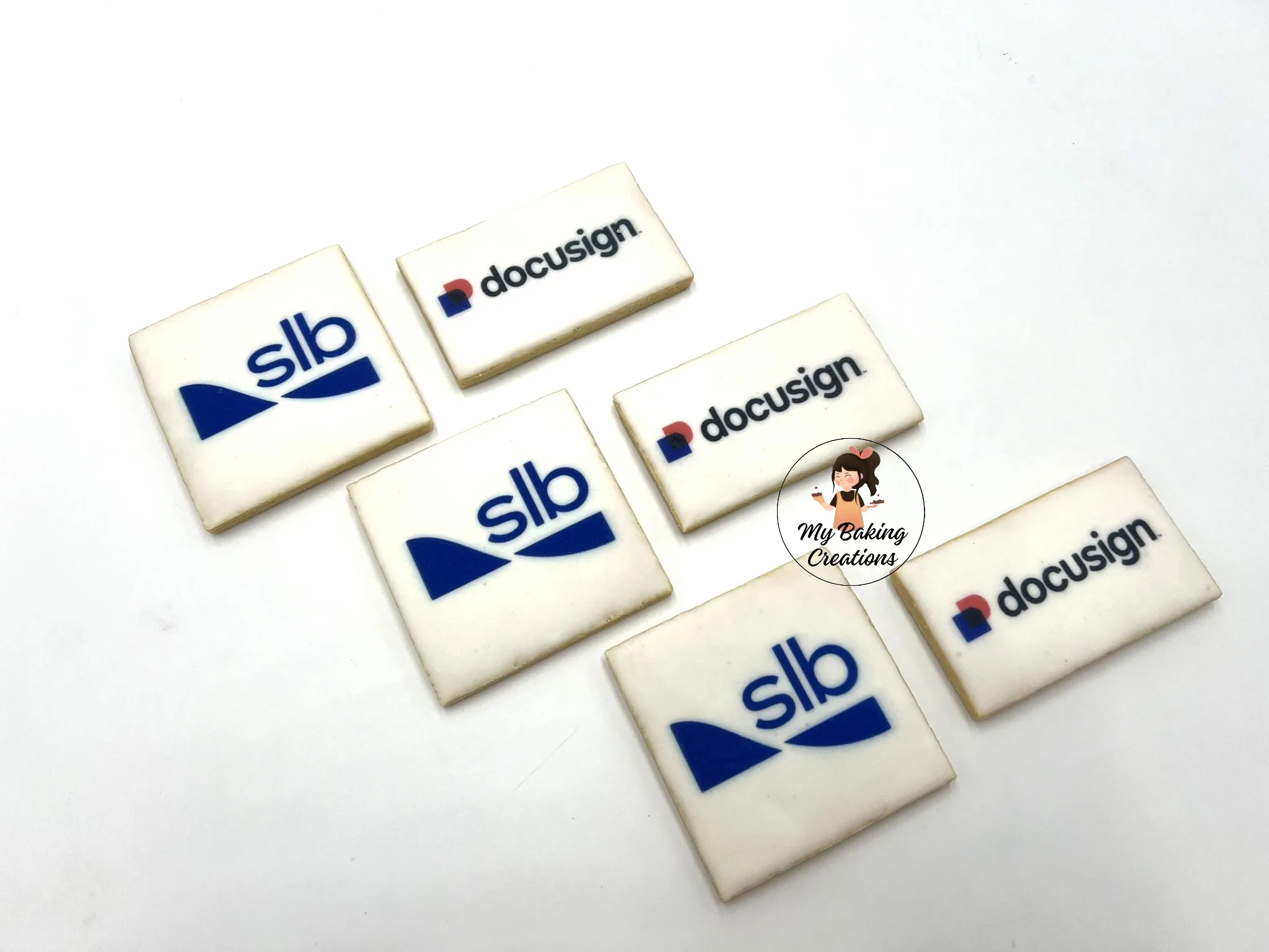 SLB and DocuSign printed logo corporate cookies Bay Area