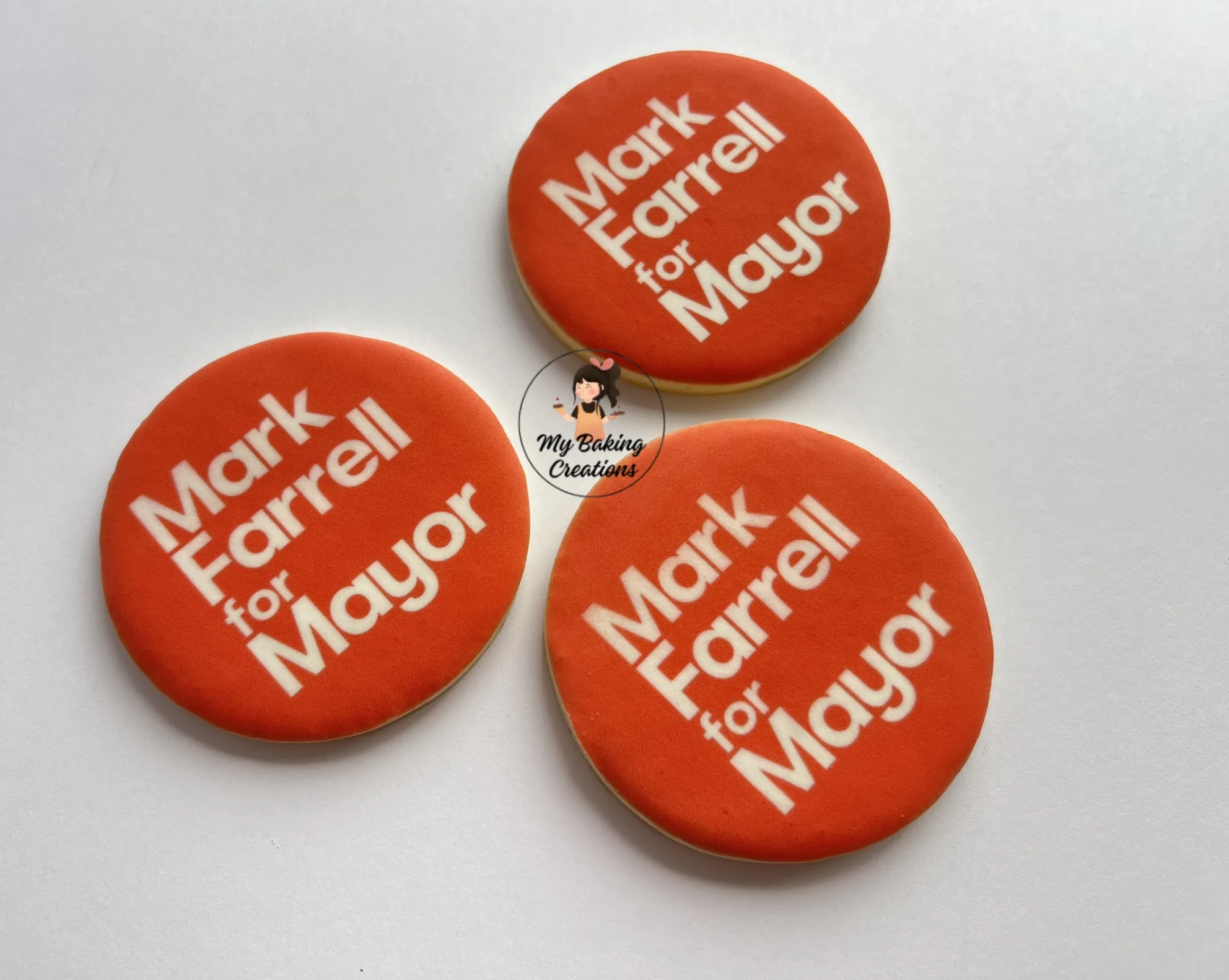 Mark Farrell for Mayor printed logo cookies San Francisco