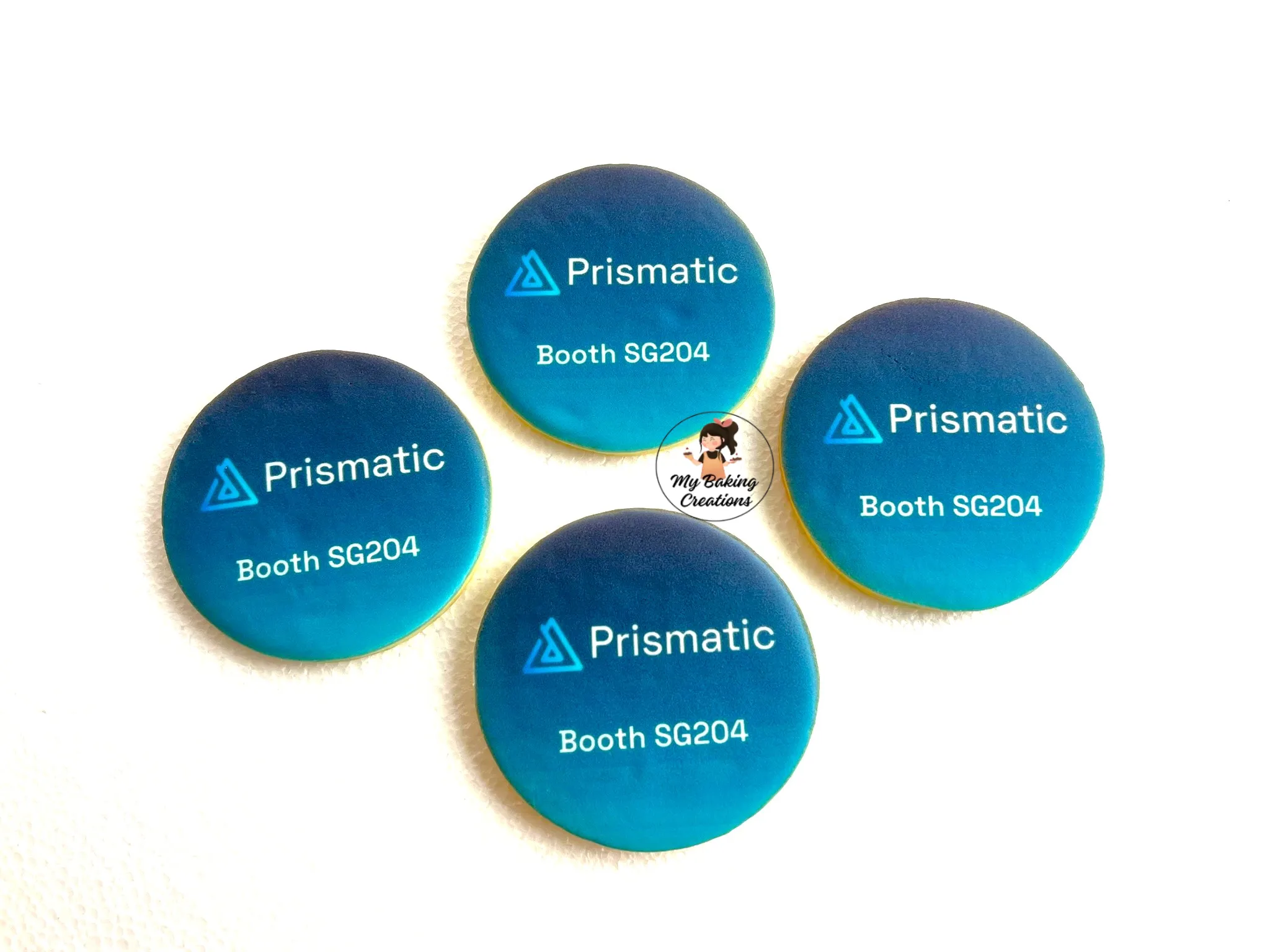 Prismatic printed logo corporate cookies Bay Area