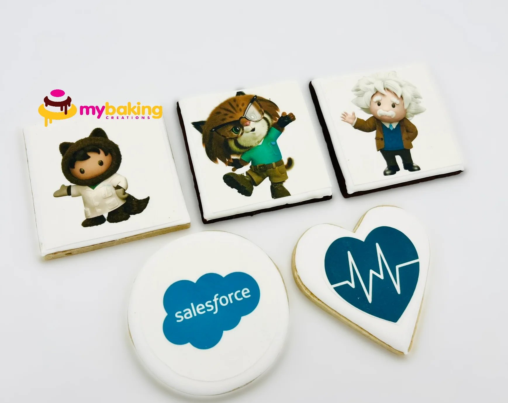 Salesforce characters printed logo corporate cookies San Francisco