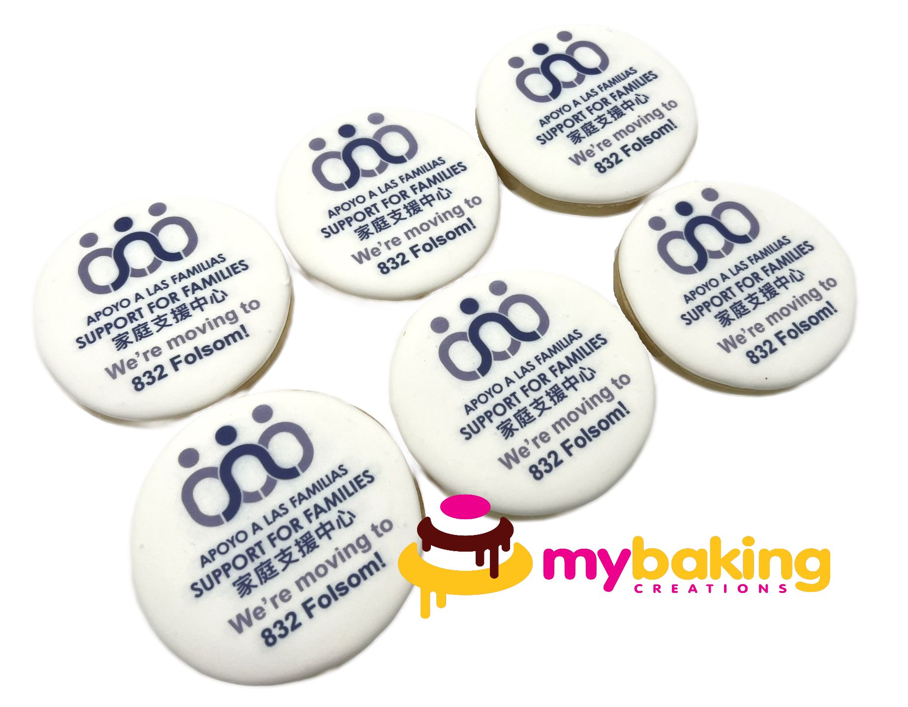 Support for Families printed image corporate cookies Bay Area