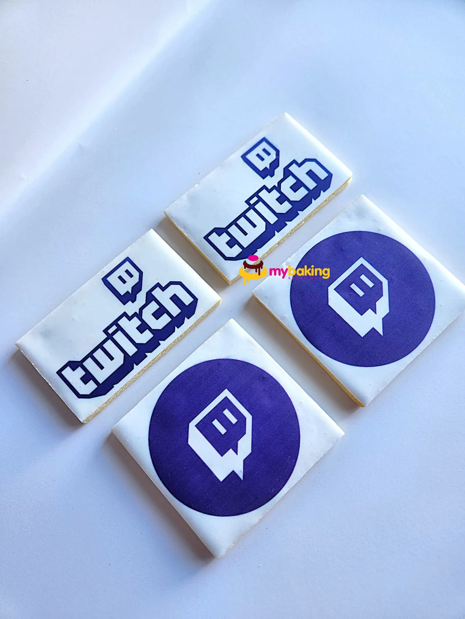Twitch logo cookies