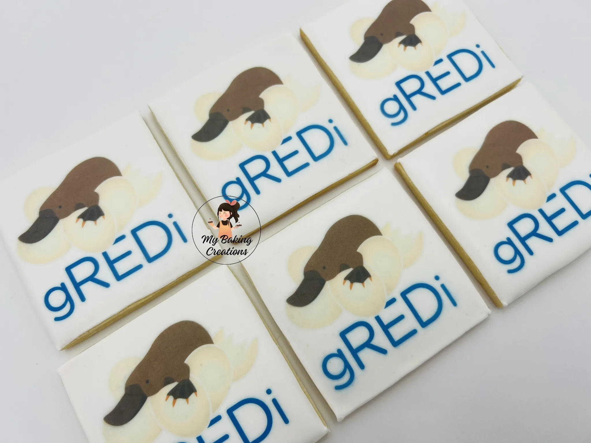 gREDi platypus printed logo corporate cookies San Francisco