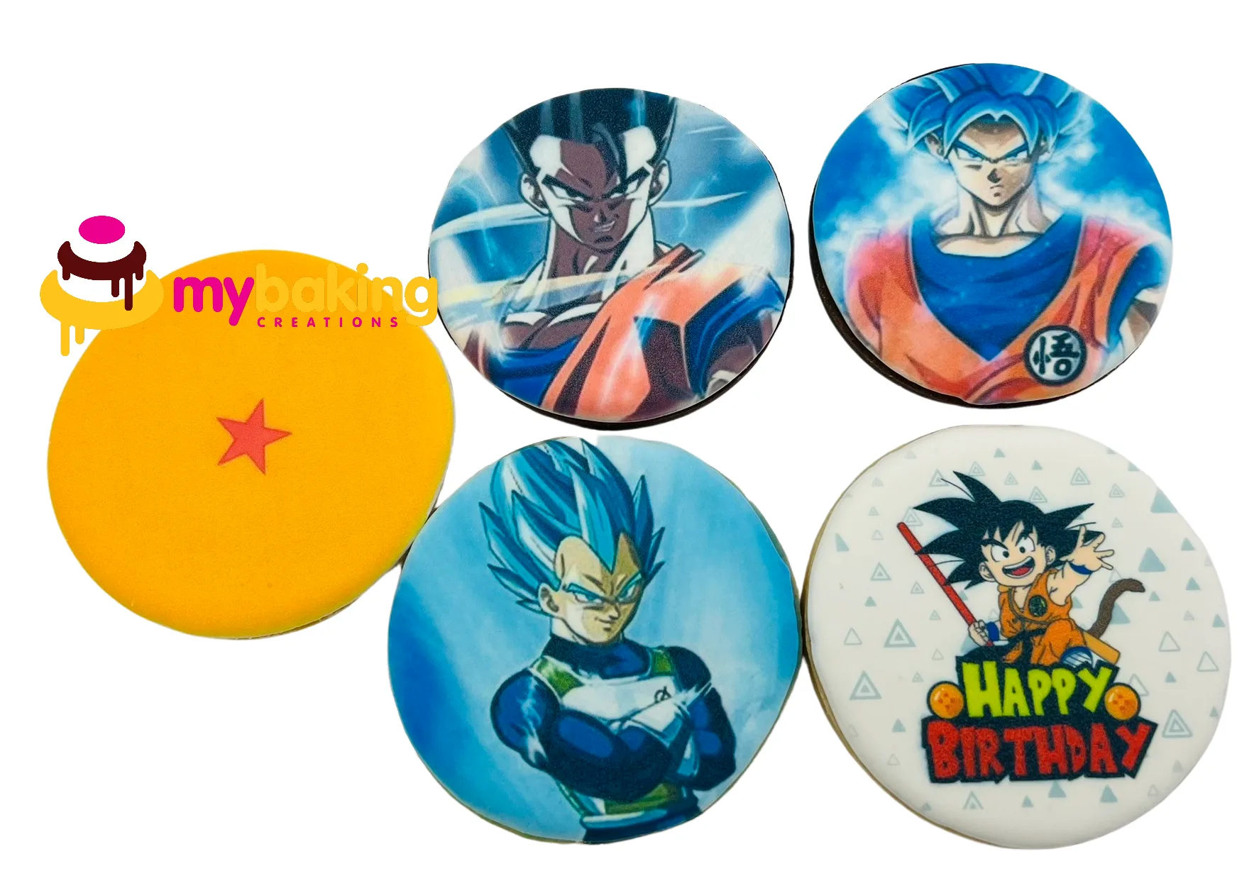 Dragon Ball Z birthday printed image cookies