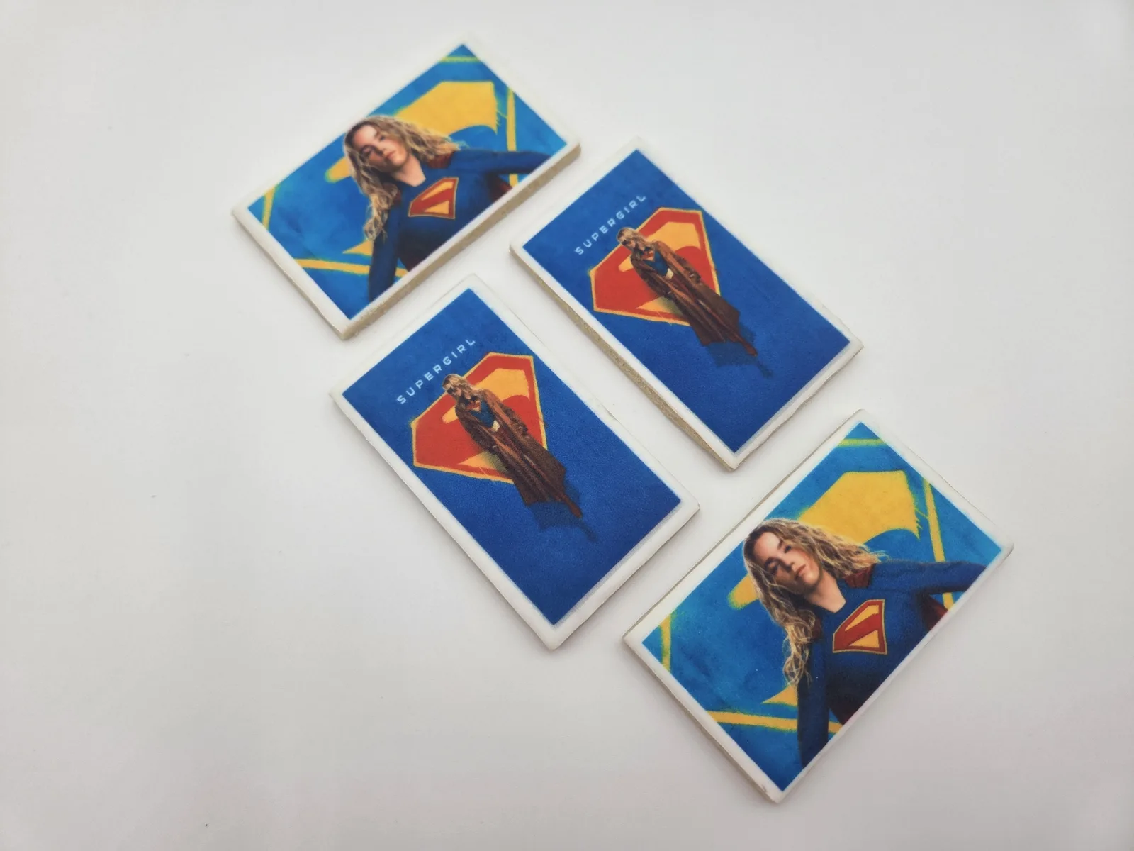 Superhero photo printed cookies for a birthday celebration